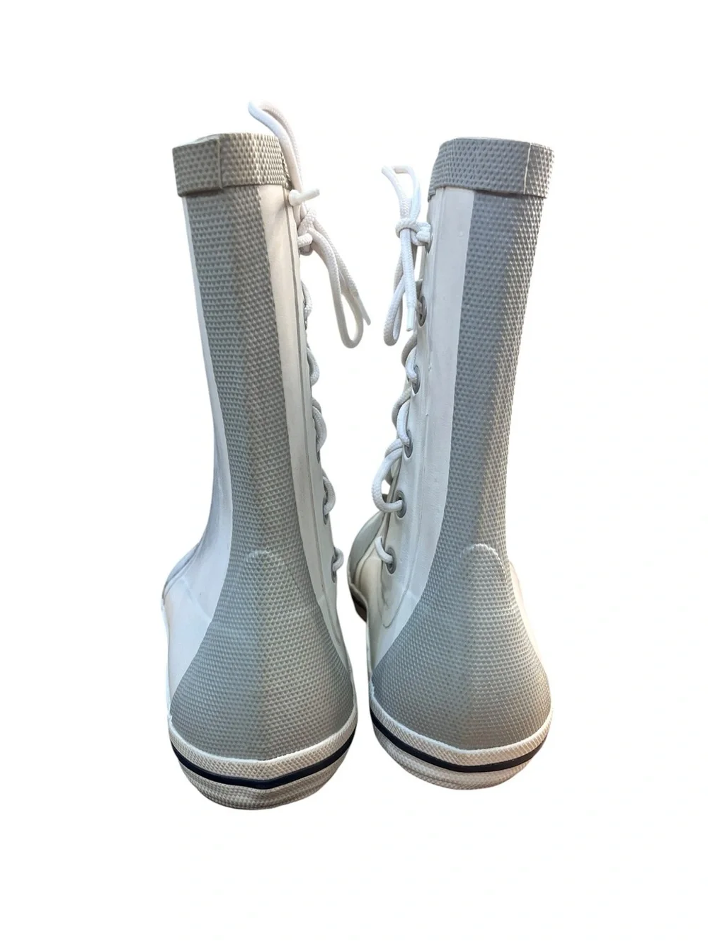 Douglas Gill Gray Lace-Up Waterproof Deck Sailing Rain Boots Men’s US 10